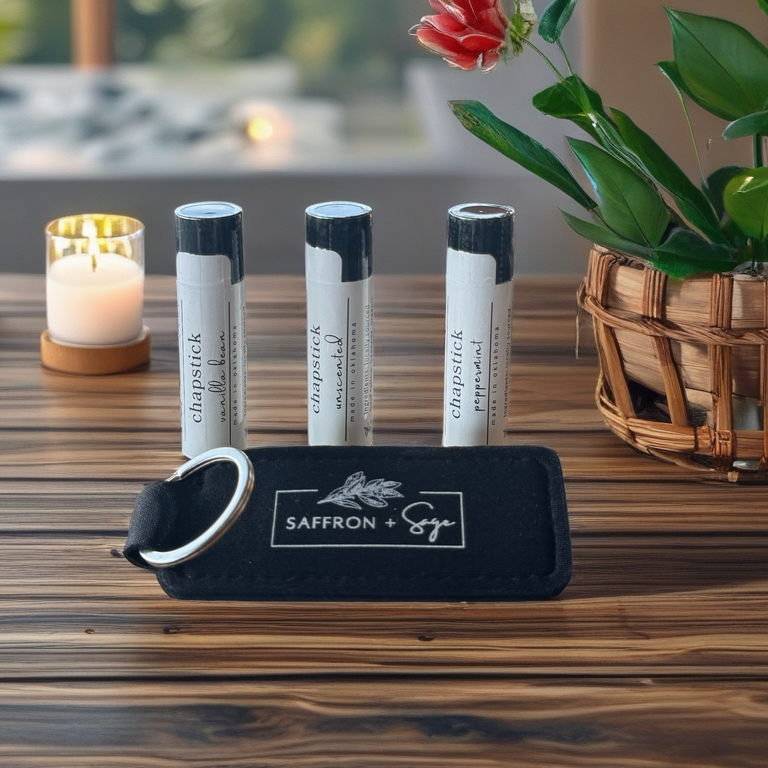 Tallow Chapstick - 3 pack with Chapstick Holder